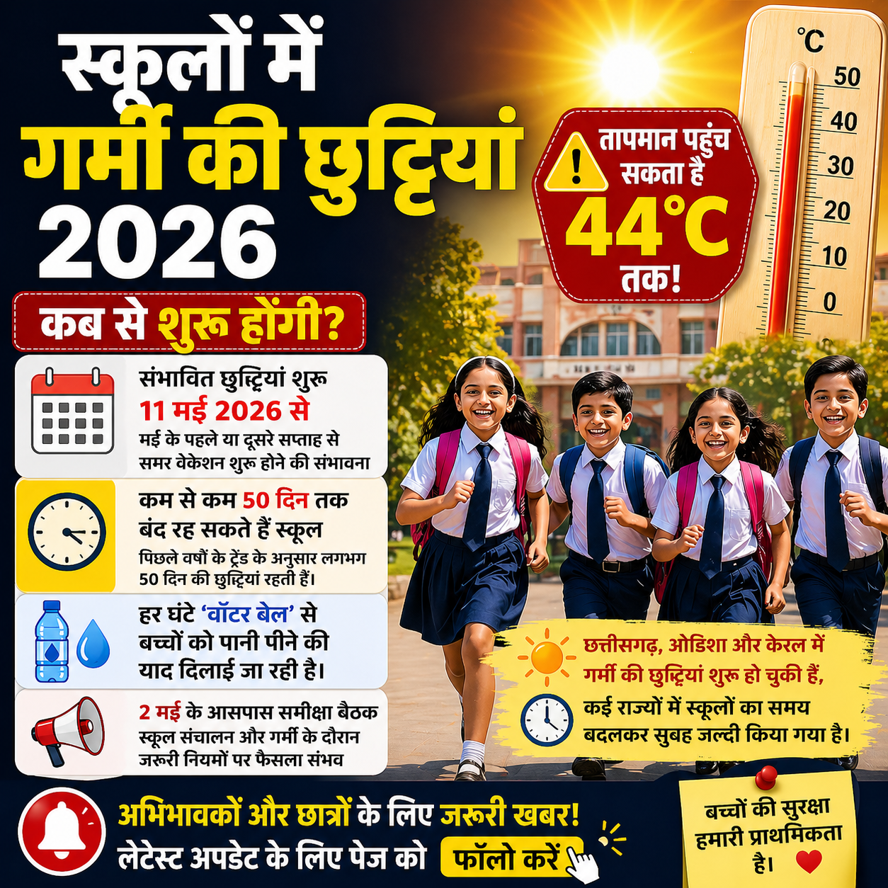 दिल्ली समेत उत्तर भारत में भीषण गर्मी की तपिश जारी…स्कूलों में लगभग 2 महीने की छुट्टियों की तैयारी?