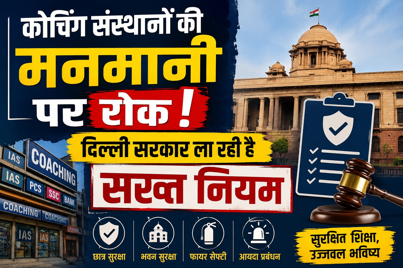 दिल्ली में कोचिंग सेंटरों पर लगाम लगाएगी रेखा सरकार…जानिए कौन से नए नियम कानून हो रहे हैं तैयार?