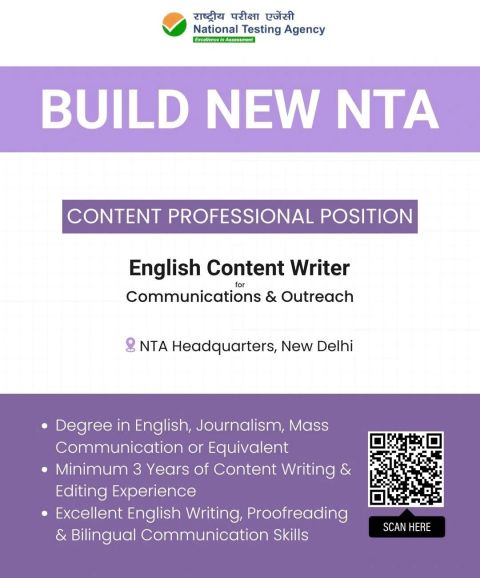 NTA को चाहिए Media Monitoring Executive और Content Writer…जानिए क्या है योग्यता, कैसे करें अप्लाई?