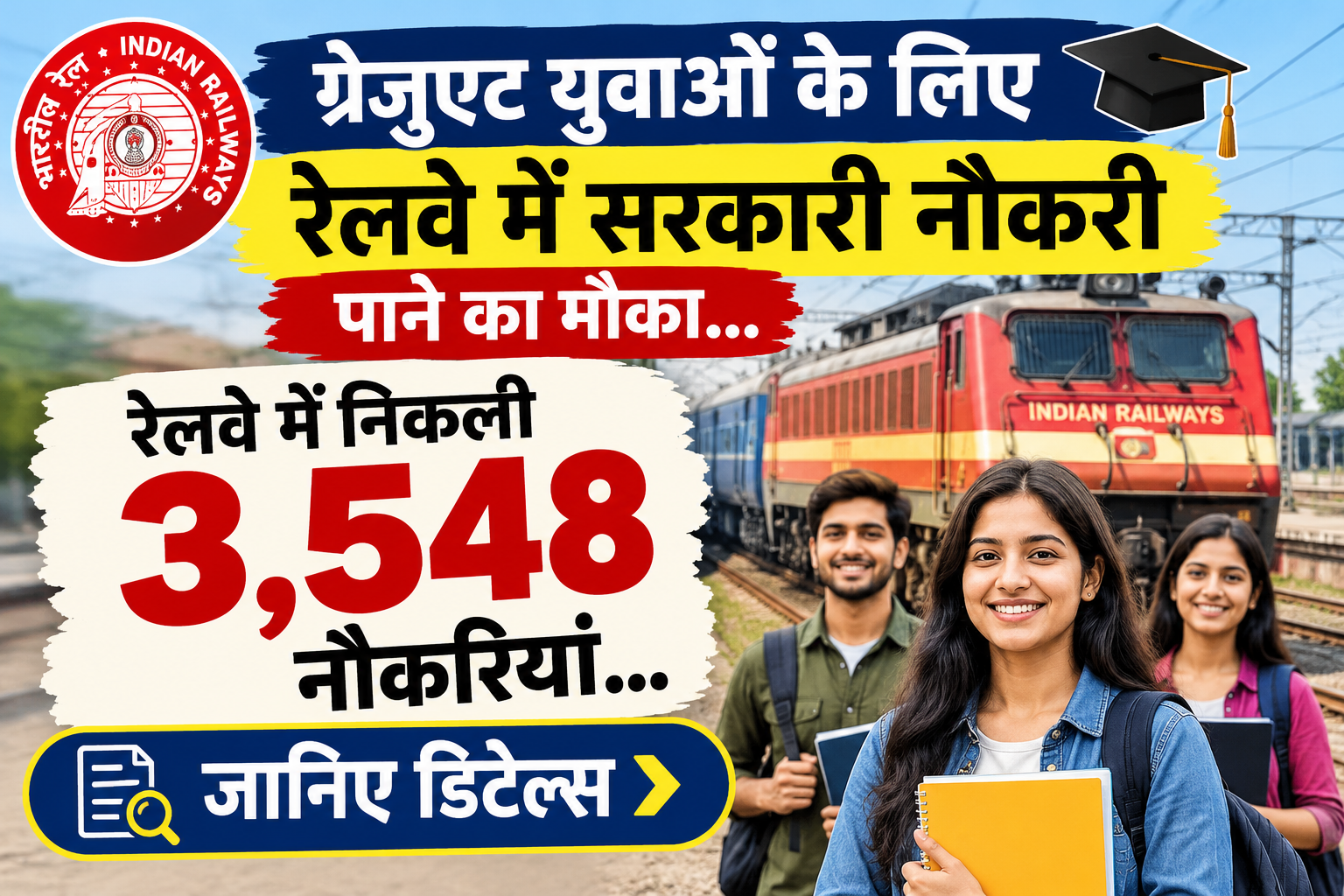 रेलवे में बिना इंटरव्यु के मिलेगी रिगुलर नौकरी…टिकट सुपरवाइजर समेत इन पदों की निकली वैकेंसी